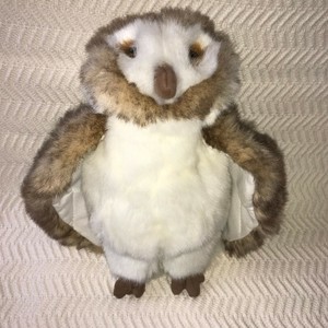 Folkmanis Barn Owl Hand Puppet 12 Plush Brown White Stuffed