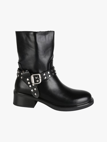 la flor Stivaletti donna biker con cinturino di borchie - Foto 5 di 7