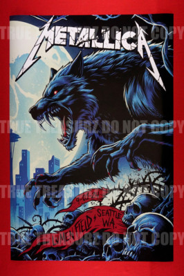 Metallica Seattle WA Sept 1st 2024 Concert Promotional Poster