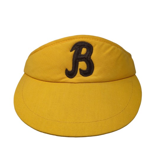 Unbranded Slideback Sun Visor Hat Yellow One Size Letter Patch Solid