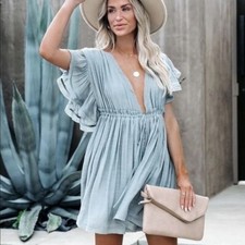 Boho summer lounge beach tunic coverup one size dress