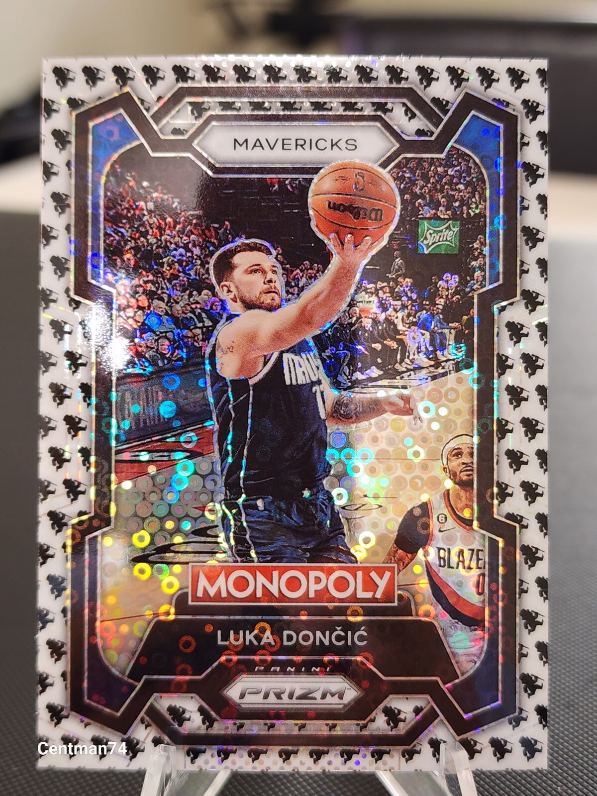 🔥2023 Panini Prizm Monopoly #22 Luka Doncic Monopoly Man Black and White MINT🔥