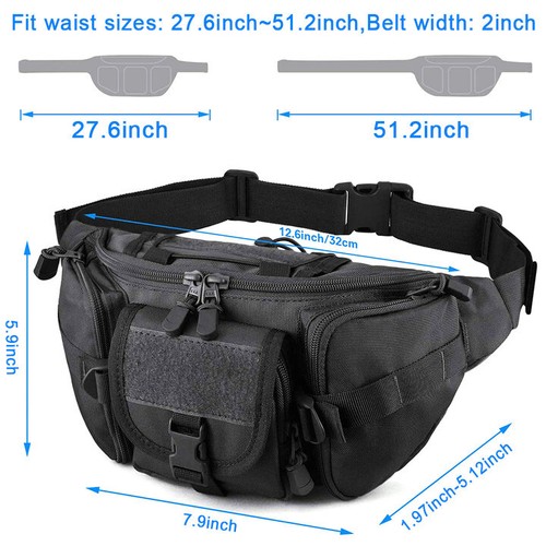 US Tactical Concealed Carry Pistol Fanny Pack Holster Waist Pack Bag Gun Holster - Picture 14 of 27