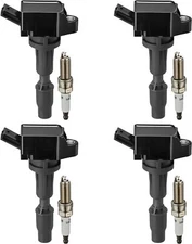 4 Spark Plugs and Ignition Coil Packs UF764 For 2006-2008 Kia Optima 2.4L I4