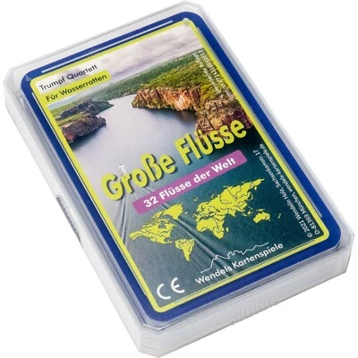 Flüsse Trumpf Quartett | Spiel für Kinder und Erwachsene | Wendels Kartenspiele