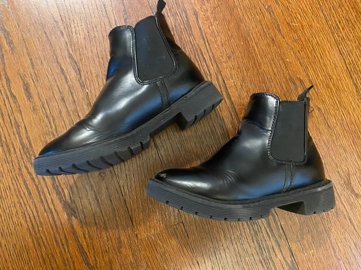 Girls black ankle hotsell boots size 13