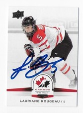2014 UPPER DECK CANADA LAURIANE ROUGEAU AUTOGRAPHED SIGNED WOMEN HOCKEY CARD RC
