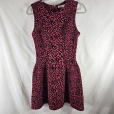Love 21 Mini Dress Womens S Red Floral Rose Forever 21 Sleeveless
