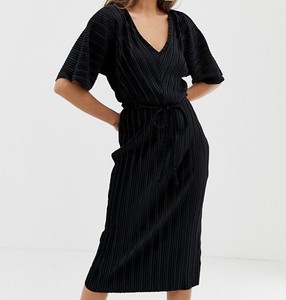 river island black midi dress