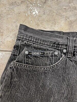 Vtg Y2K 38 Ecko Unlimited Faded Black Baggy Denim Jeans Vtg Y2K 38 Ecko Unlimited Faded Black Baggy Denim Jeans
