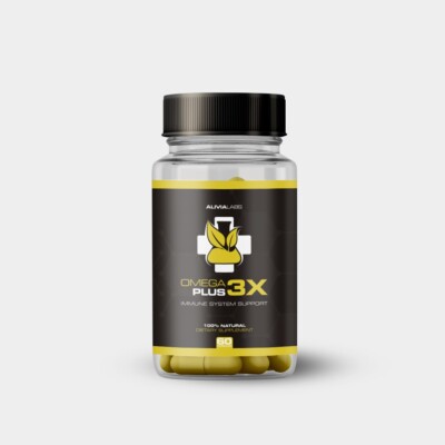 Omega Plus 3x -Omega 3 Fish Oil 1000mg - High EPA 1200mg + DHA 900mg Burpless-1