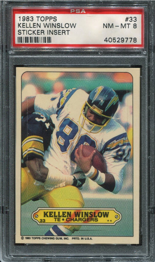 1983 Topps - Stickers Kellen Winslow #33 for sale online | eBay
