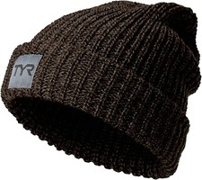 TYR Unisex Cuffed Ribbed Beanie in Brown, One Size - NWT