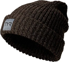 TYR Unisex Cuffed Ribbed Beanie in Brown, One Size - NWT