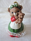 J.S.N.Y Bisque Porcelain Chimer HOLIDAY HUG A BELL Mama Bear & Baby clapper legs — photo 2