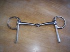 Used Stainless Half Spoon Cheek Snaffle Bit  Jointed Rotating 5" Mouth  — photo 1
