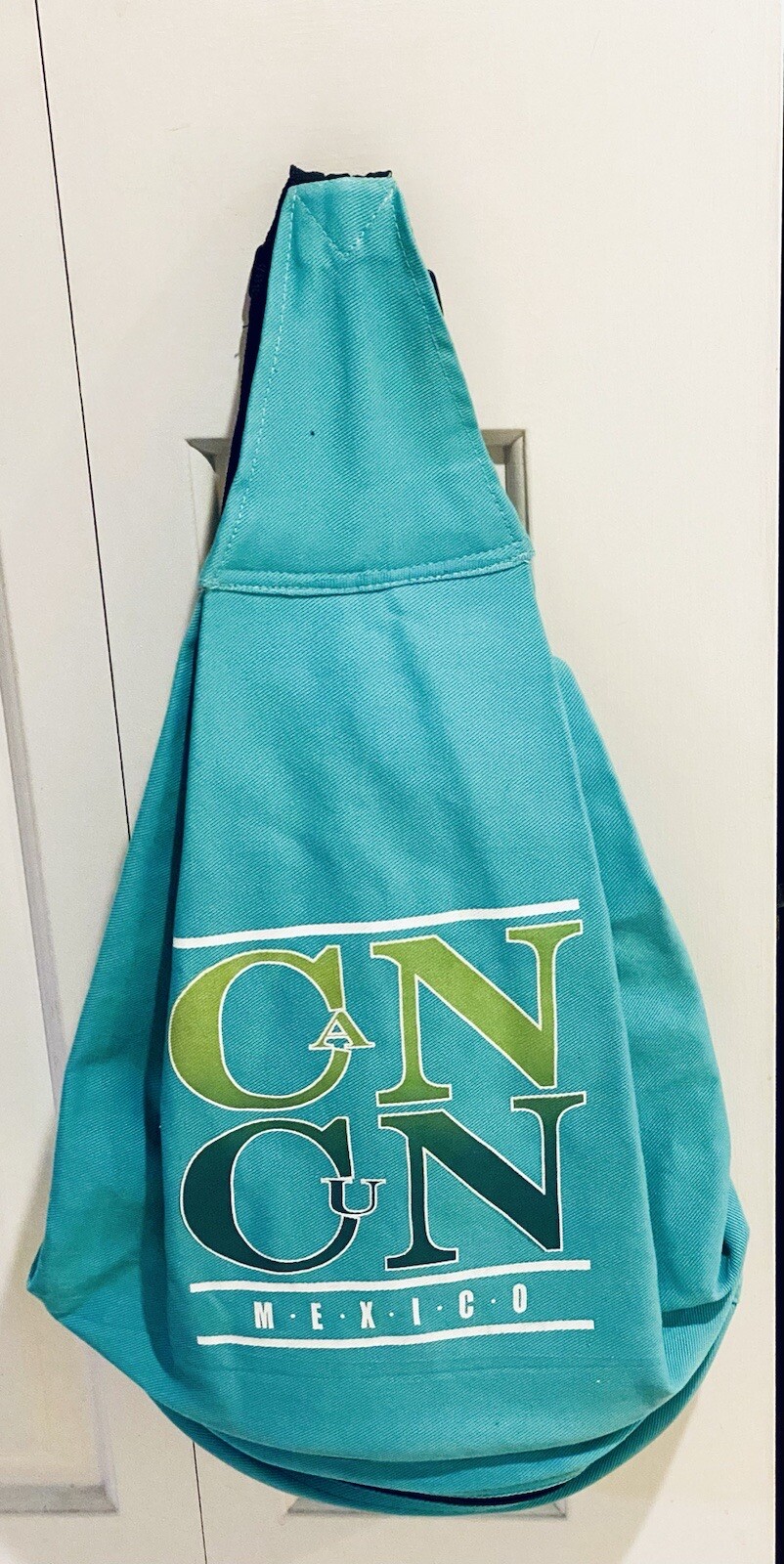 Teal Lightweight Backpack with Two Zippered Compartments for Travel in Cancun Mexico-image