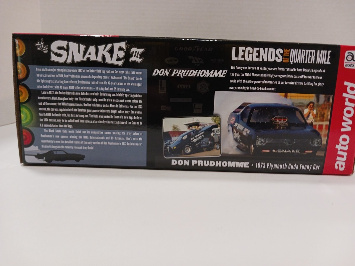 Auto World Legends Don Prudhomme Snake III (Black Car) 1/18