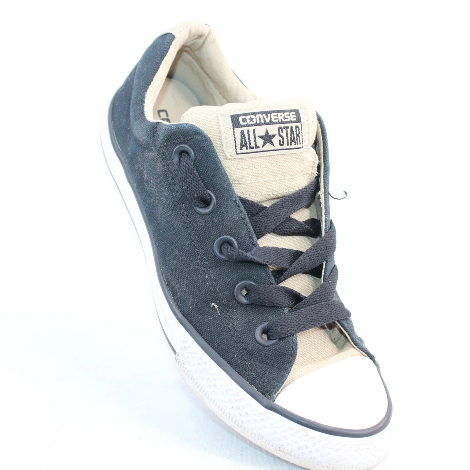 Scarpe sneakers Converse ALL STARS Junior taglia 3 5 basse in tela stringate nere