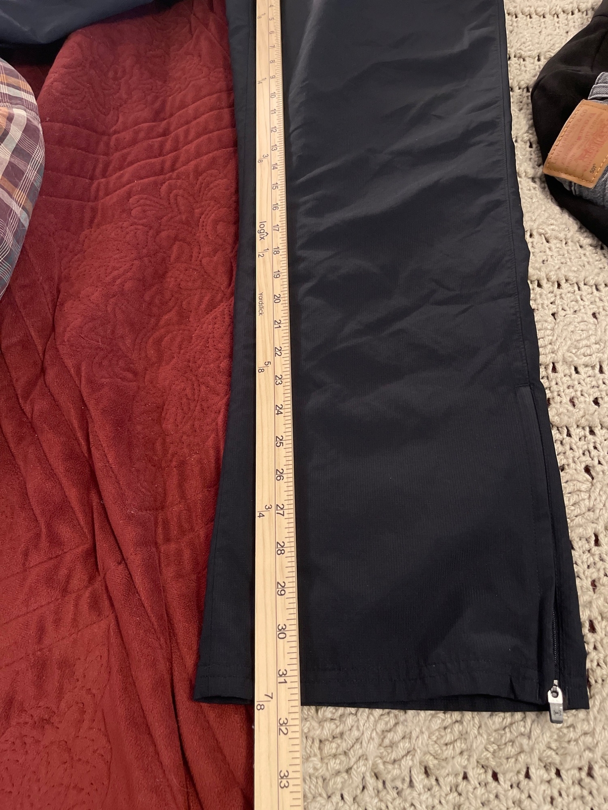 Under Armour Black Mens Track Pants With Pockets & Zippered Cuffs MEN'S 26X34 thumbnail 5