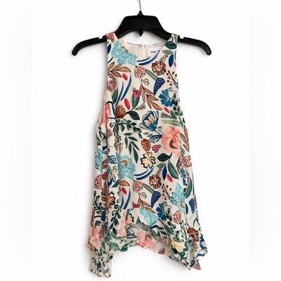 Line + Dot Floral Sleeveless Blouse   XS (Lined)