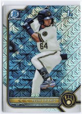 2022 Bowman #BCP-128 Felix Valerio Chrome Prospects Mojo Refractors