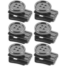 6 Pcs No Sew Bachelorette Party Clip on Braces Buttons for Suspenders