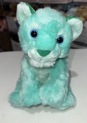 Wild Republic Tiger Mint Green Teal Eyes Stuffed 12  Plush