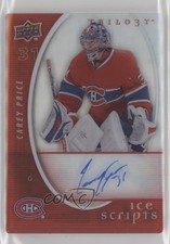 2008-09 Upper Deck Trilogy Ice Scripts Carey Price #IS-CP Auto 4f5