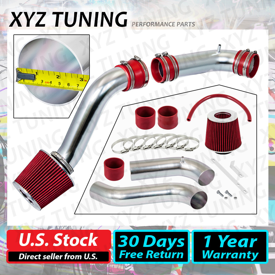 3" RED Cold Air Intake Induction Kit + Filter For 90-97 Thunderbird 3.8L V6 N/A