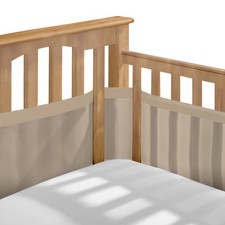 BreathableBaby Breathable Mesh Liner for Full-Size Cribs, Deluxe Sand Beach