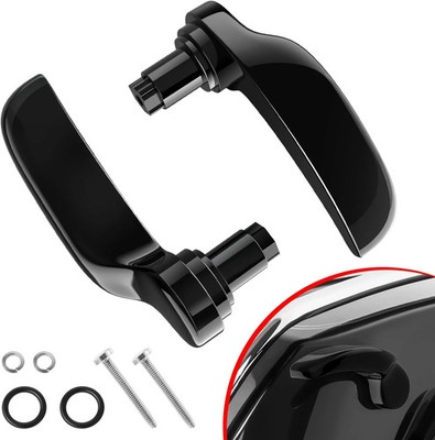 Amazicha Saddlebag Latch Kit Stainless Steel Saddle Bag Lifter Gloss Black fit f