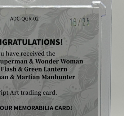 2025 Kakawow Aura DC Seven Script Art Card Green /25 ADC-QGR-02