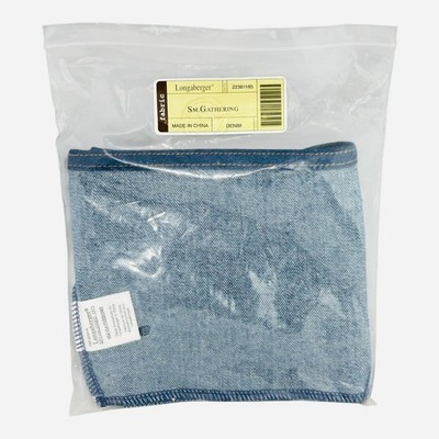 Longaberger SMALL GATHERING Fabric Liner Only Blue Denim New