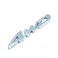 1x Metal 4WD Emblem 3D Badge Truck SUV Car Side Rear Trunk Sticker Decals Silver