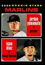 Marlins Rookie Stars (Jordan Yamamoto / Isan Diaz) 2020 Topps Heritage #369 RC