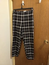 Time And Tru Pants Womens Size 12 Black White Stretch Partial New Tag 