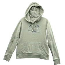 Aeropostale Hoodie Womens X-Small Sage Green Embroidered Logo Y2K Streetwear 90s