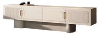 Modernes Beiges Tv-Lowboard Designer Wohnzimmer Holz Anrichte