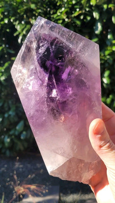 Amethyst,  Amethyst Spitze,/Freeform poliert, Spezial/ Indien/ 1,763g