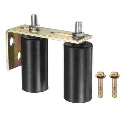 1 Set Slide Gate Guide Roller, 3.94'' Nylon Rollers Gate 1.97'' Dia, Black