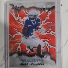Leaf Flash Football Card Lot 2 Cards Amar Johnson 1/1 Pre-Production Proof