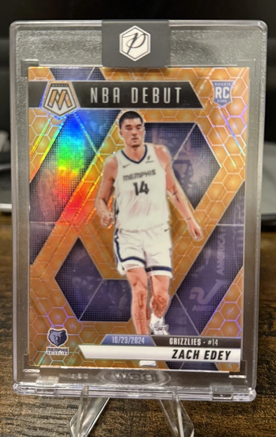 2024-25 Panini Mosaic Zach Edey #251 Honeycomb SSP NBA Debut CASE HIT ROOKIE