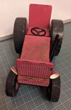 Antique Farm All Style Metal Bright Red Large Toy Tractor
