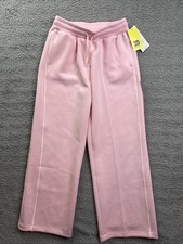 All In Motion Pants Girls Youth Large 10/12 Pink Airy Sleek High Rise Wide Leg
