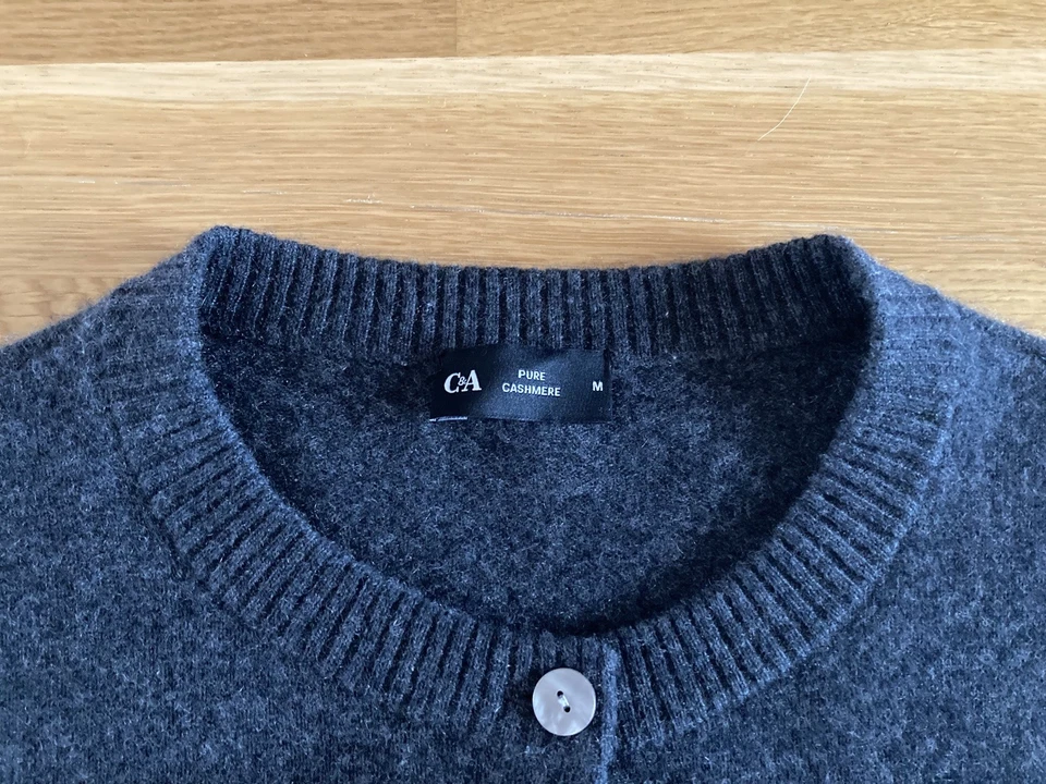 Pure Cashmere Cardigan Anthrazit meliert  M 38 100% Kaschmir NEU - Bild 3 von 4