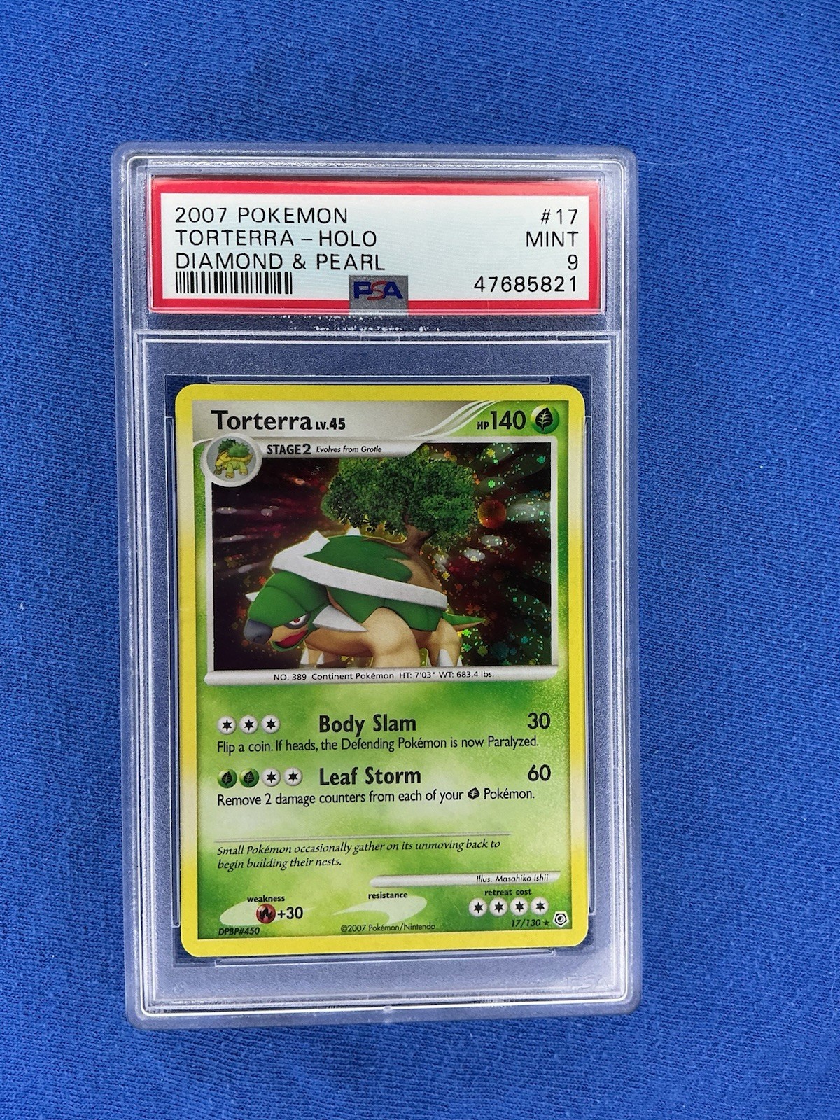 2007 Pokemon D&P #17 Torterra Holo PSA 9