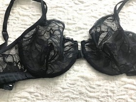 LA PERLA GLAMOUR BRA Black Underwire LACE - Size 36D
