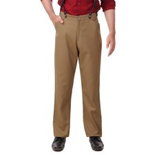 Steampunk Cosplay Costume Classic Victorian Men's Pants Trousers Khaki