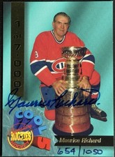 1995 Signature Rookies Auto Maurice Richard Auto 654/1050 CF4 Canadiens